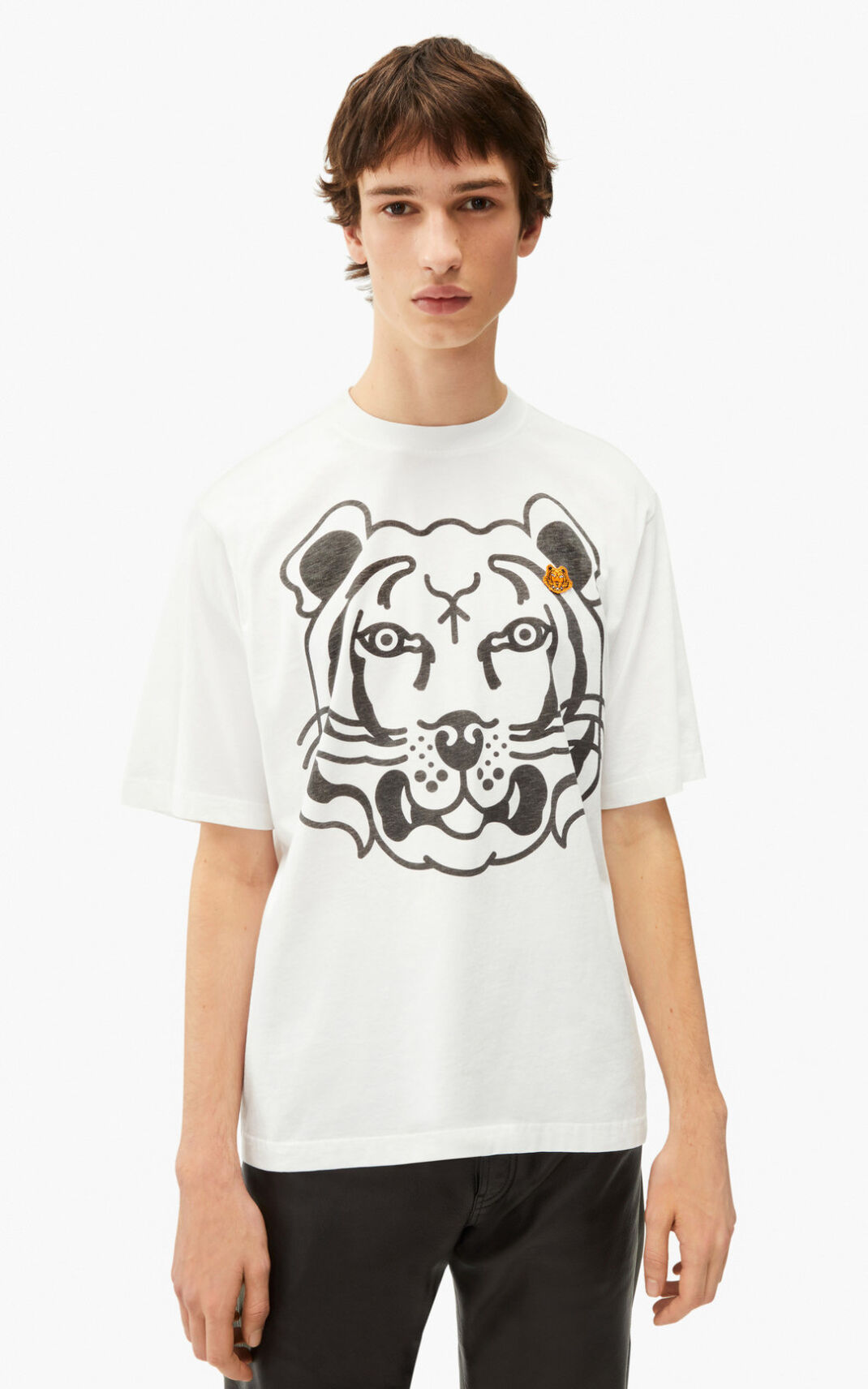 Kenzo K Tiger oversized T Shirt Herr | 97534-QWIB